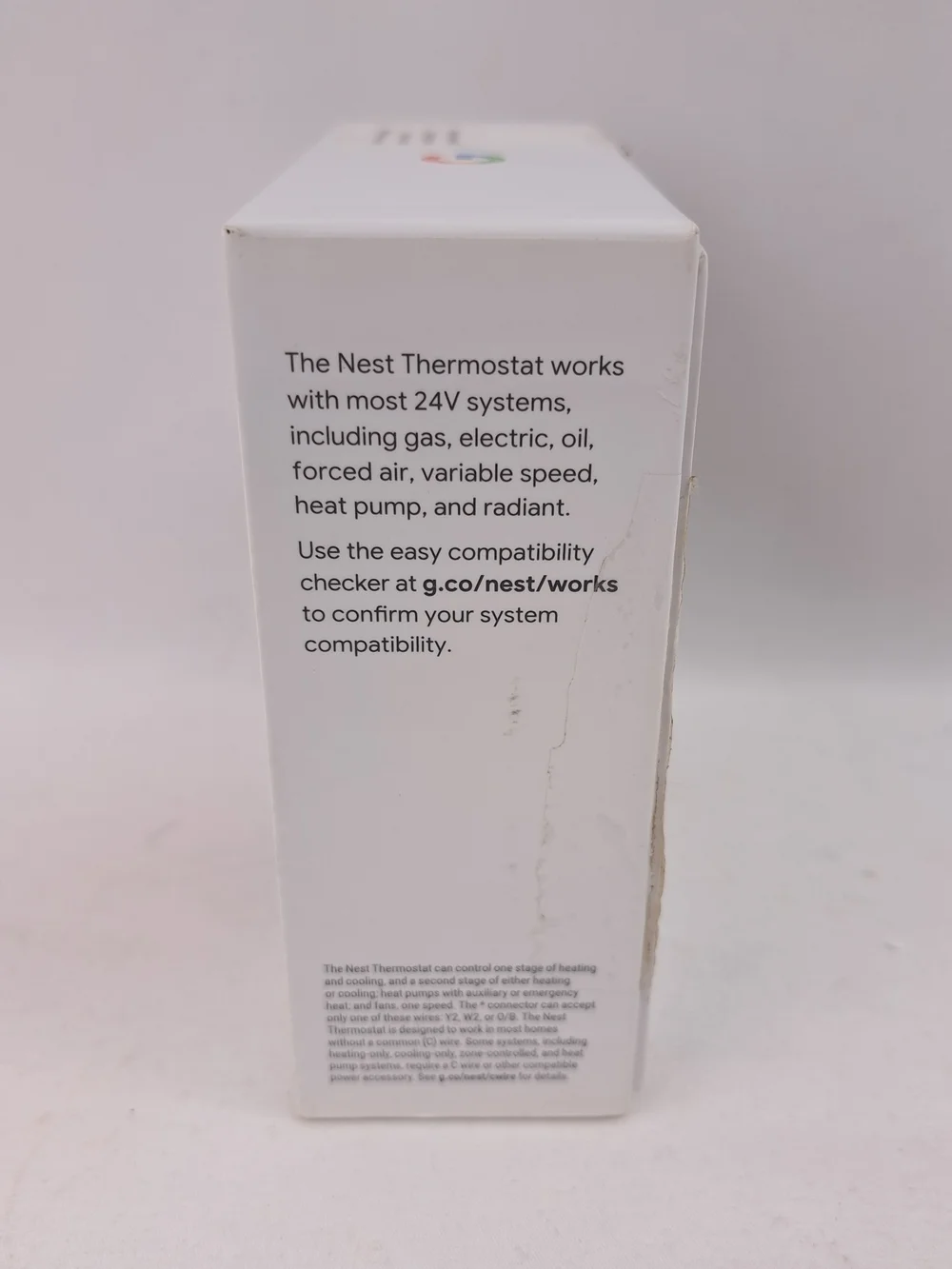 Google Round Battery-Powered Thermostat - White